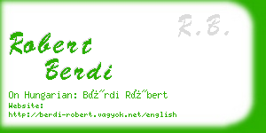 robert berdi business card